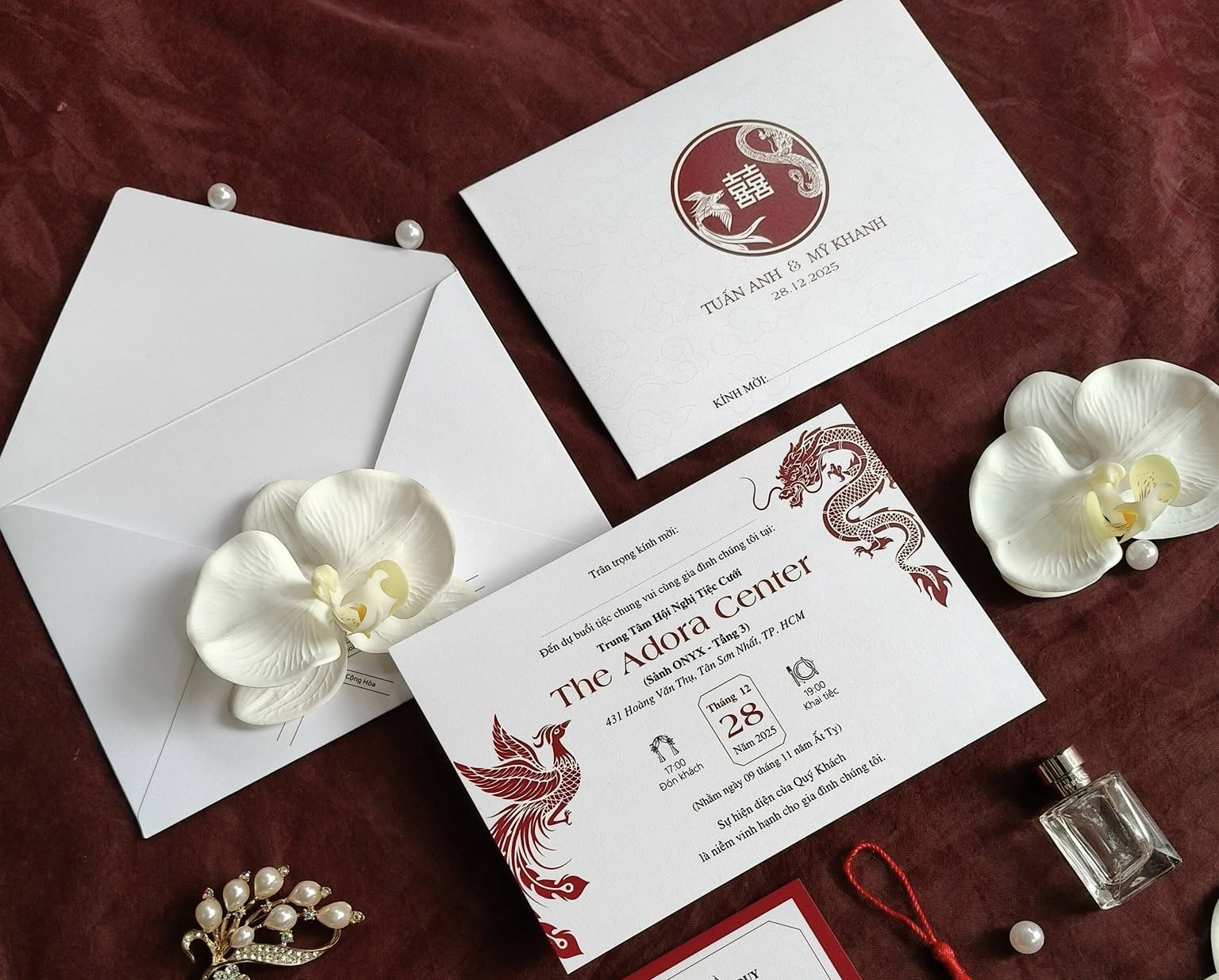 in thiệp cưới đẹp giá rẻ đồng xoài, bình phước khánh huyền