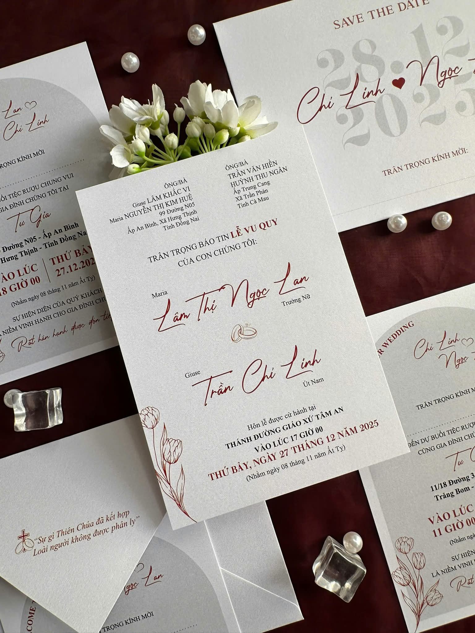 in thiệp cưới đẹp giá rẻ đồng xoài, bình phước khánh huyền