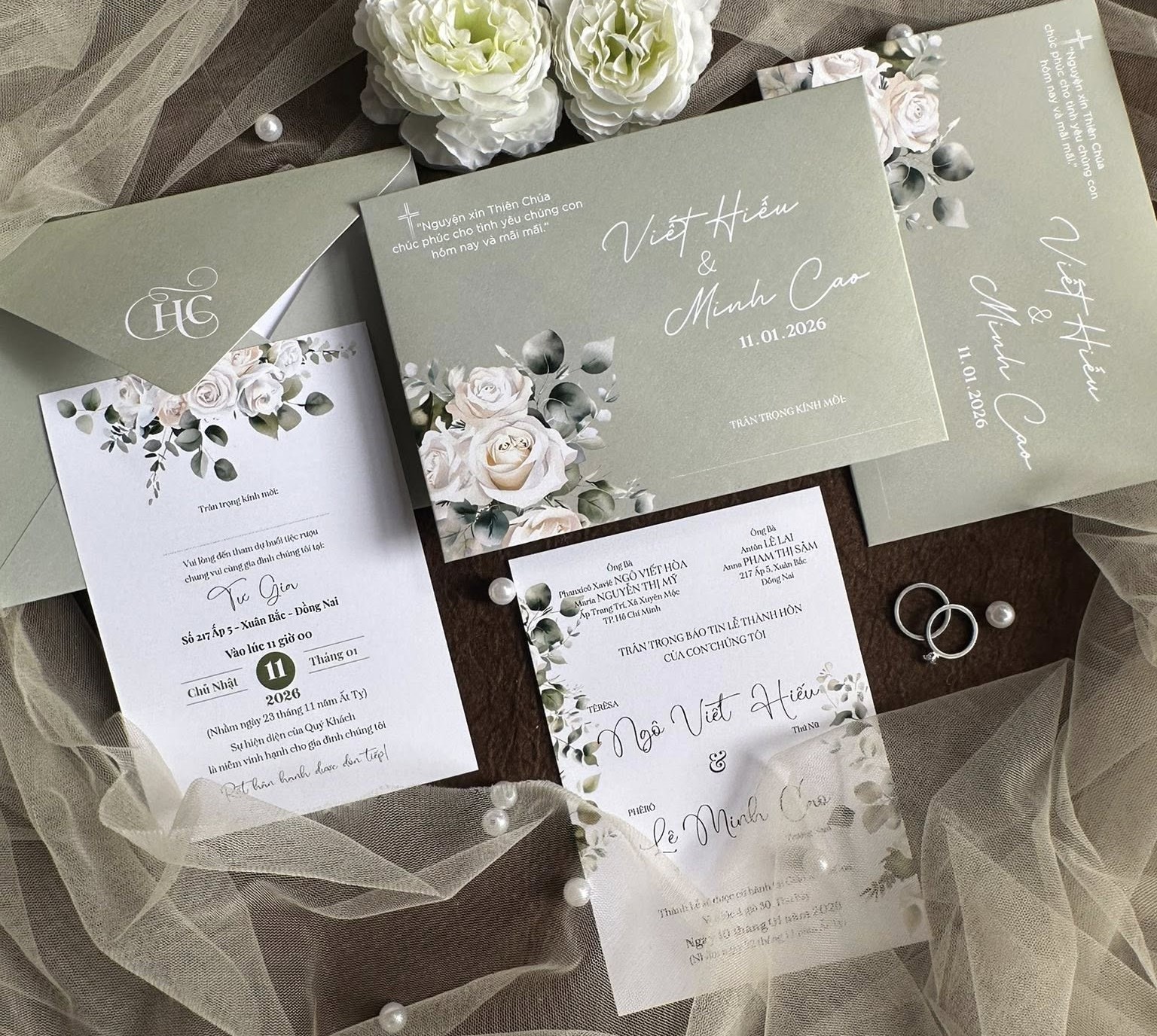 in thiệp cưới đẹp giá rẻ đồng xoài, bình phước khánh huyền