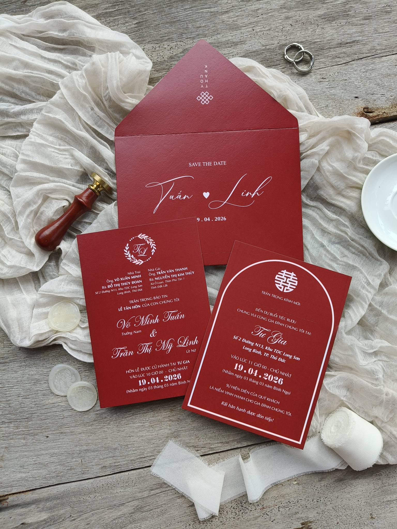 in thiệp cưới đẹp giá rẻ đồng xoài, bình phước khánh huyền