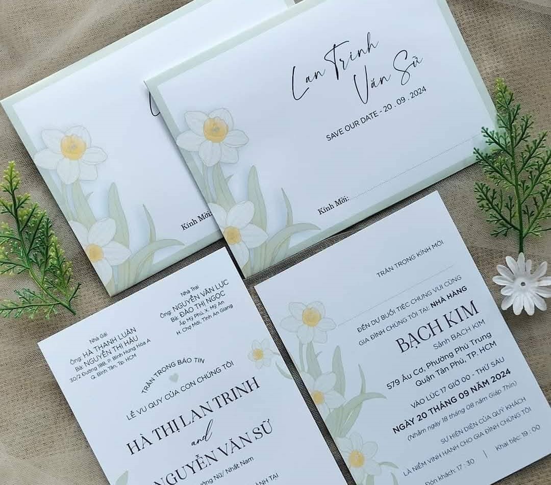 in thiệp cưới đẹp giá rẻ đồng xoài, bình phước khánh huyền