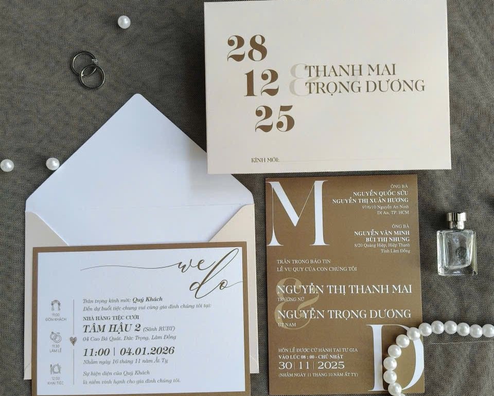 in thiệp cưới đẹp giá rẻ đồng xoài, bình phước khánh huyền