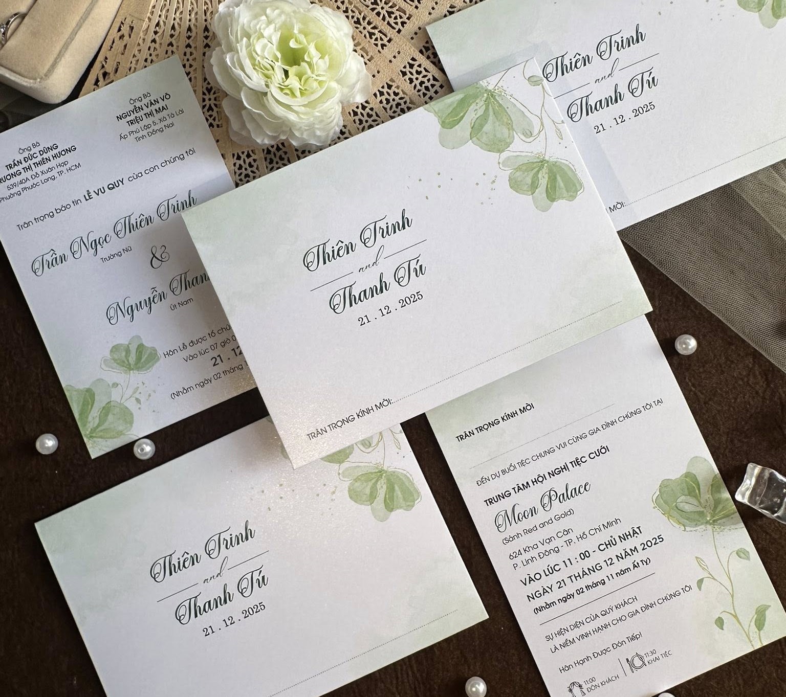 in thiệp cưới đẹp giá rẻ đồng xoài, bình phước khánh huyền