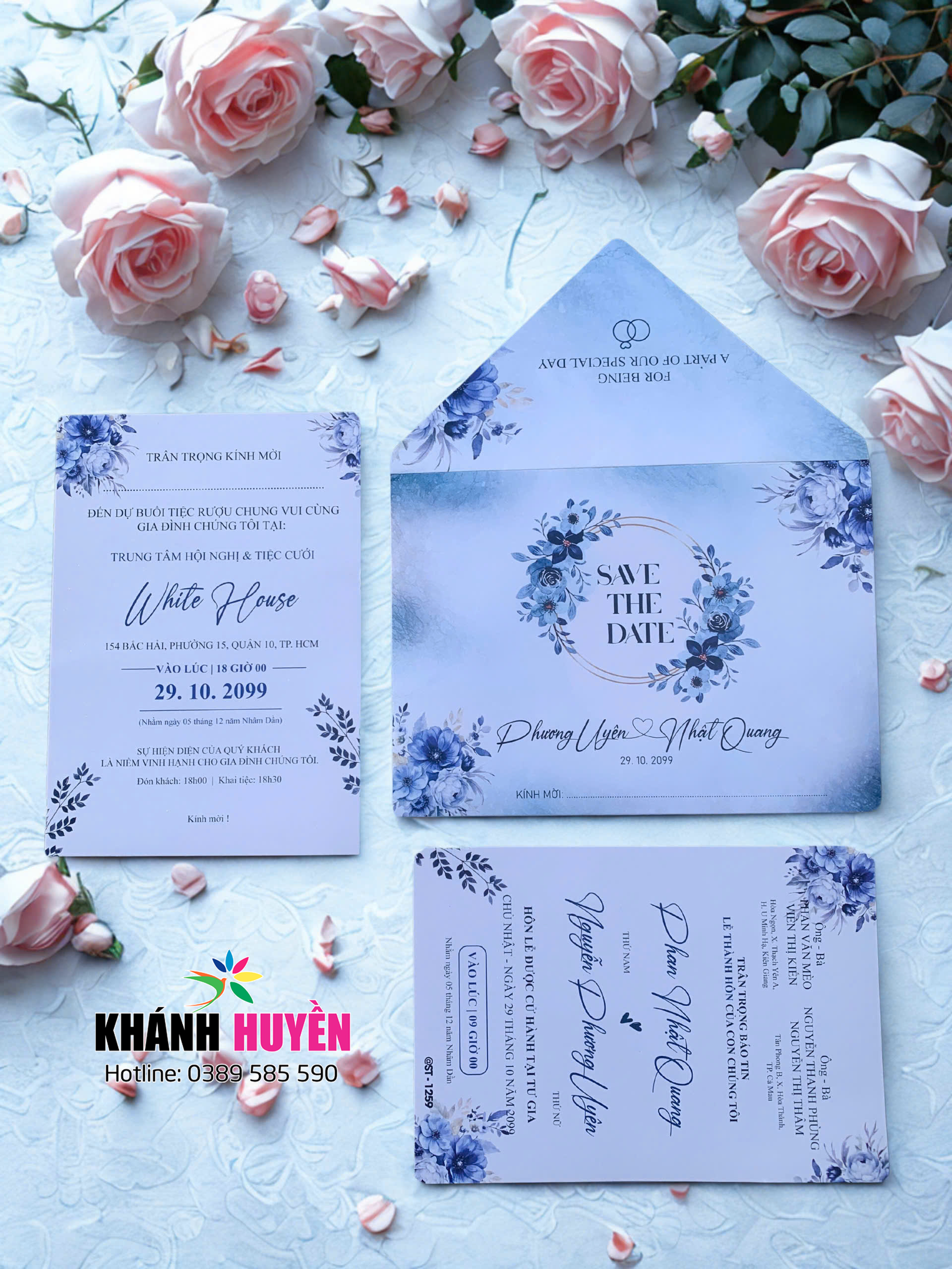 in thiệp cưới đẹp giá rẻ đồng xoài, bình phước khánh huyền